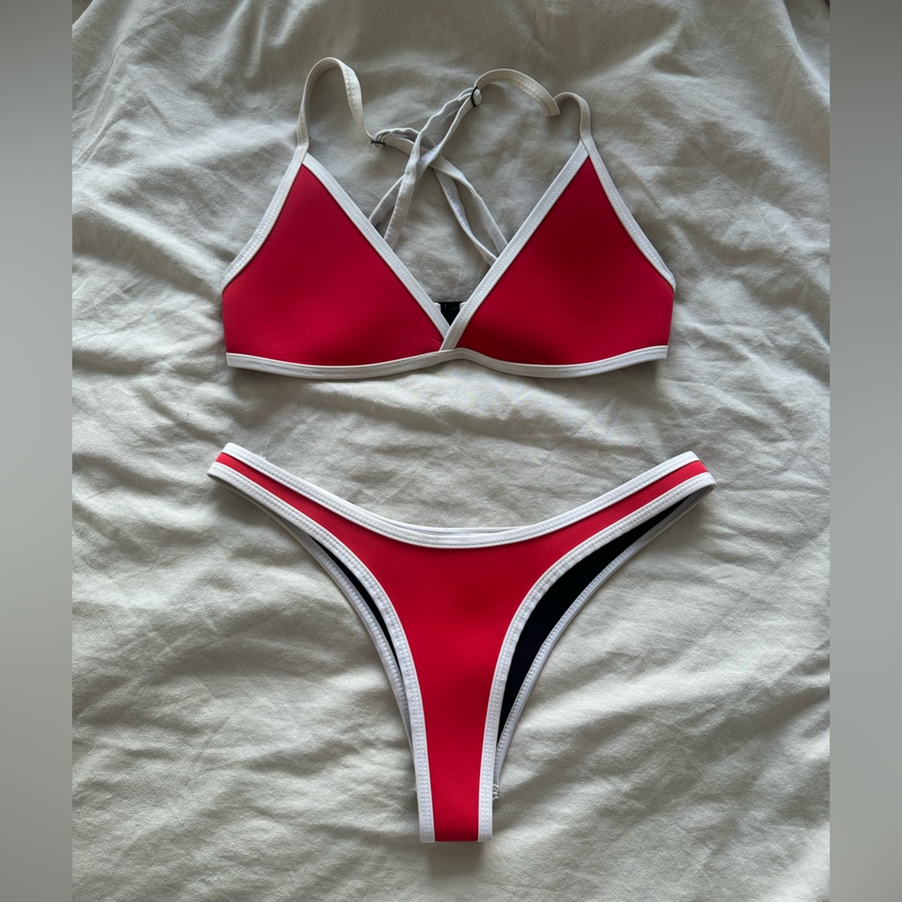 Hoaka Swimwear Neoprene red bikini